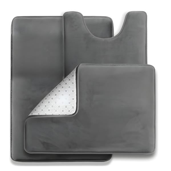 Three sizes of non-slip, absorbent bath mats for the perfect fit in every bathroom space.
