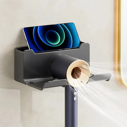 Wall Mounted Hair Dryer Holder - No Drill Needed