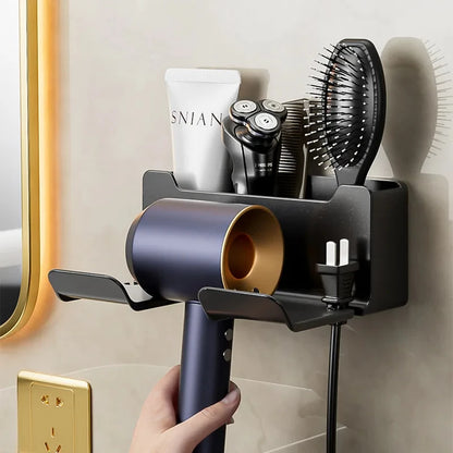 Wall Mounted Hair Dryer Holder - No Drill Needed
